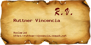 Ruttner Vincencia névjegykártya